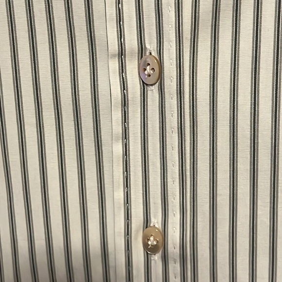 Le Sarte Pettegole stripped button down shirt statement sleeves Made in Italy - Picture 9 of 12